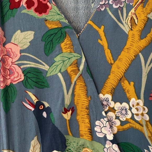 GP & JBaker x H&M Collab Floral Blue Midi Dress Size 4 - Picture 6 of 11